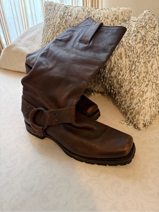 Frye Other - Frye Dark Brown Leather Harness Boots